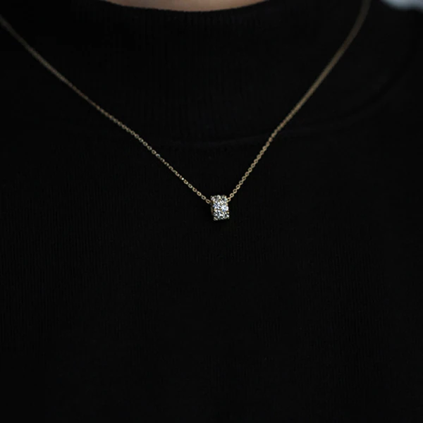 Mote Gull Rhinestone Sterling Sølv Ball Halskjeder Tilbehør 2023