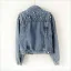 Fashion Women Denim Sky Blue Coats & Jackets 2021 Lapel  Beading Pearl Cotton Casual Fall Winter Long Sleeve Tops