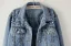 Fashion Women Denim Sky Blue Coats & Jackets 2021 Lapel  Beading Pearl Cotton Casual Fall Winter Long Sleeve Tops