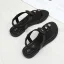 Böhmen Sommer Beige Strand Strass Sandalen Damen 2022 T-Riemen Flache Peeptoes Sandaletten