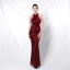 Charming Black Sequins Evening Dresses 2022 Trumpet / Mermaid Scoop Neck Beading Tassel Sleeveless Floor-Length / Long Evening Party Formal Dresses