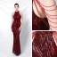Charming Black Sequins Evening Dresses 2022 Trumpet / Mermaid Scoop Neck Beading Tassel Sleeveless Floor-Length / Long Evening Party Formal Dresses