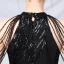Charming Black Sequins Evening Dresses 2022 Trumpet / Mermaid Scoop Neck Beading Tassel Sleeveless Floor-Length / Long Evening Party Formal Dresses