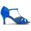 Chic / Beautiful Red Prom Rhinestone Latin Dance Shoes 2021 T-Strap 7 cm Stiletto Heels Open / Peep Toe Womens Sandals High Heels
