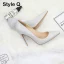 Eenvoudige Zwarte Kantoor OL Pumps 2020 Lakleer 12 cm Naaldhakken / Stiletto Spitse Neus Pumps