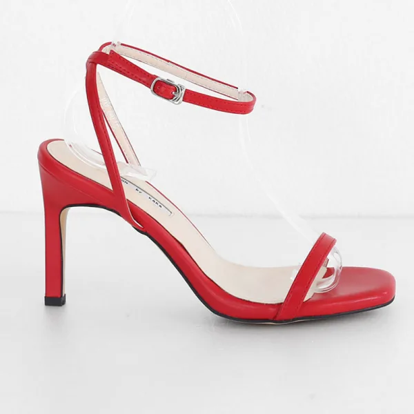 Sexy Silver Street Wear Womens Sandals 2020 Ankle Strap 10 cm Stiletto Heels Open / Peep Toe Sandals