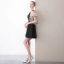 Modern / Fashion Black Short Graduation Dresses 2018 A-Line / Princess V-Neck Charmeuse Lace-up Backless Homecoming Formal Dresses