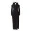 Schlicht Sexy Schwarz Abendkleider 2018 Mermaid Wadenlang Charmeuse Neckholder Rückenfreies Perlenstickerei Pailletten Festliche Kleider