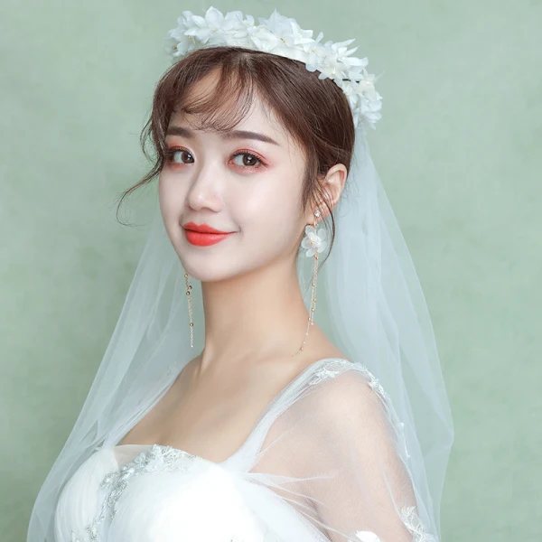 Fée Des Fleurs Blanche Boucles D'Oreilles Accessoire Cheveux 2019 Tulle Perlage Fleur Perle Mariage Promo Accessorize