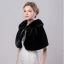Noire Hiver Fausse Fourrure Encolure Dégagée Promo Soirée Manteaux / vestes 2017