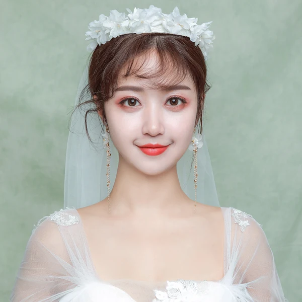 Fée Des Fleurs Blanche Boucles D'Oreilles Accessoire Cheveux 2019 Tulle Perlage Fleur Perle Mariage Promo Accessorize