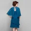 Klassieke Elegante Ink Blauw Moeder Van De Bruid Kleding 2020 A lijn Korte U-hals Rits Omhoog Mouwloos Met Sjaal Gezwollen Huwelijk Avond Jurken Voor Bruiloft