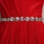 Chic / Beautiful 2017 Red Evening Dresses  V-Neck Striped Backless Pearl A-Line / Princess Formal Dresses