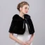 Noire Hiver Fausse Fourrure Encolure Dégagée Promo Soirée Manteaux / vestes 2017