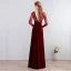 Modern / Fashion Floor-Length / Long Burgundy Evening Dresses  2018 Trumpet / Mermaid V-Neck Lace-up Charmeuse Backless Pierced Formal Dresses
