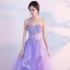 Chic / Belle 2017 Violet Princesse Dentelle Bustier Fait main Appliques Dos Nu Robe De Ceremonie Robe De Soirée