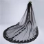 Baroque Black Cathedral Train Wedding Tulle Lace-up Appliques Wedding Veils 2018