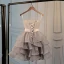Chic / Beautiful Grey Graduation Dresses 2017 A-Line / Princess Spaghetti Straps Tulle Flower Backless Homecoming Formal Dresses