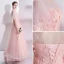 Modern / Fashion Pearl Pink Evening Dresses  2017 Trumpet / Mermaid U-Neck Tulle Appliques Backless Beading Evening Party Formal Dresses