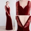 Modern / Fashion Floor-Length / Long Burgundy Evening Dresses  2018 Trumpet / Mermaid V-Neck Lace-up Charmeuse Backless Pierced Formal Dresses