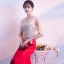Amazing / Unique Navy Blue Evening Dresses  2018 Trumpet / Mermaid U-Neck Lace Beading Rhinestone Backless Crystal Evening Party Formal Dresses