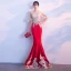 Amazing / Unique Navy Blue Evening Dresses  2018 Trumpet / Mermaid U-Neck Lace Beading Rhinestone Backless Crystal Evening Party Formal Dresses