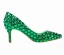 Chic / Beautiful Green Rhinestone Cocktail Party Pumps 2022 Leather 8 cm Stiletto Heels Pointed Toe Pumps High Heels