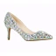 Mooie / Prachtige Multi-Kleuren Avond Rhinestone Pumps 2022 Leer 8 cm Naaldhakken / Stiletto Spitse Neus Pumps Hoge Hakken