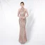 Charming Black Sequins Evening Dresses 2022 Trumpet / Mermaid Scoop Neck Beading Tassel Sleeveless Floor-Length / Long Evening Party Formal Dresses