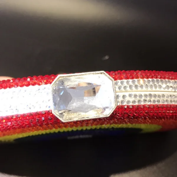 Moda Multi-Kolory Rhinestone Tęcza Zużycie ulicy Kopertówki 2022