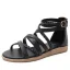 Bohemia Beige Summer Beach Street Wear Womens Sandals 2022 Flat Ankle Strap Open / Peep Toe Sandals
