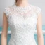Abordable Robe De Mariée 2017 Blanche Trompette / Sirène Encolure Dégagée Sans Manches Dos Nu Chapel Train Perle En Dentelle Appliques
