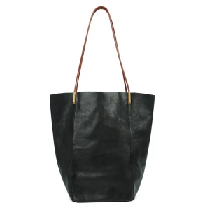 Vintage Retro Black Leather Street Wear Tote Bag Shoulder Bags Women S Bags 2022
