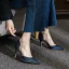 Chic / Beautiful Navy Blue Office OL Leather Open Side Womens Shoes 2021 8 cm Stiletto Heels Pointed Toe High Heels