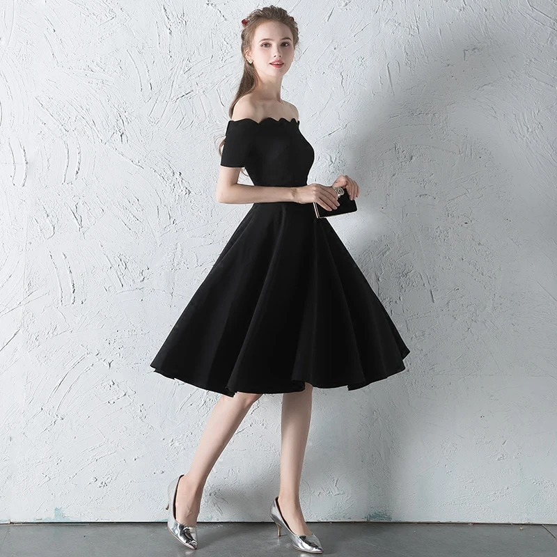 green emerald velvet dress Phoebe Girls Black Graduation Dress main image 1
