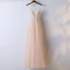 Chic / Belle Champagne Robe De Soirée 2017 Princesse En Dentelle Fleur V-Cou Fermeture éclair Sans Manches Longueur Cheville Soirée