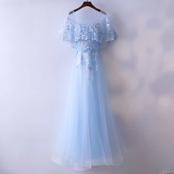Fine Selskapskjoler 2017 Prinsesse Beading Perle Blonder Blomst Scoop Halsen Ryggløse 1 2 Ermer Ankel Lengde Aften