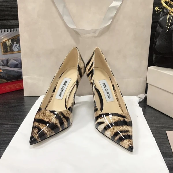 Mode Beige Soirée Cuir Verni Escarpins 2021 Cuir 8 cm Talons Aiguilles À Bout Pointu Escarpins Talons Hauts