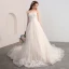 Chic / Beautiful Ivory Wedding Dresses 2018 A-Line / Princess Lace Flower Appliques Beading Crystal Strapless Backless Sleeveless Cathedral Train Wedding