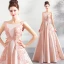 Modern / Fashion Pearl Pink Prom Dresses 2018 A-Line / Princess Lace Flower Appliques Pearl Scoop Neck Backless Sleeveless Floor-Length / Long Formal Dresses