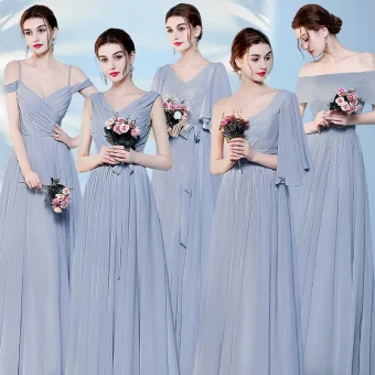Schöne Himmelblau Brautjungfernkleider 2017 A Linie Rückenfreies Knöchellänge Brautjungfer Kleider Für Hochzeit