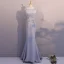 Chic / Belle Robe De Soirée 2017 Trompette / Sirène En Dentelle Fleur Perlage Paillettes Encolure Dégagée Sans Manches Train De Balayage Robe De Ceremonie