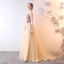 Chic / Beautiful Prom Dresses 2017 A-Line / Princess Lace Flower Beading Pearl Sequins Sleeveless Sweep Train Formal Dresses