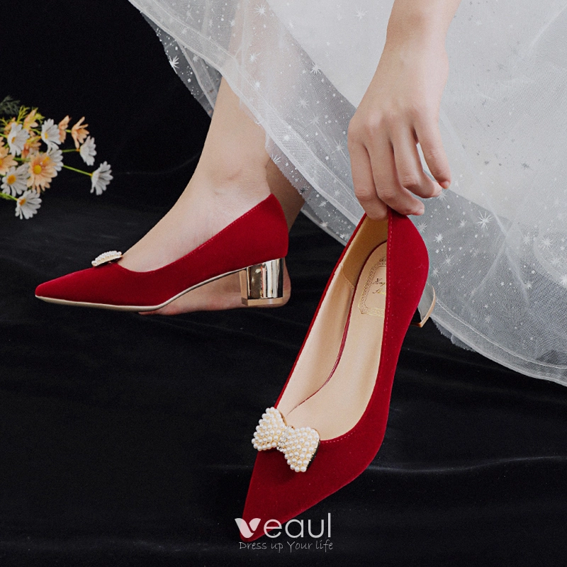 Chaussure mariage rouge hot sale