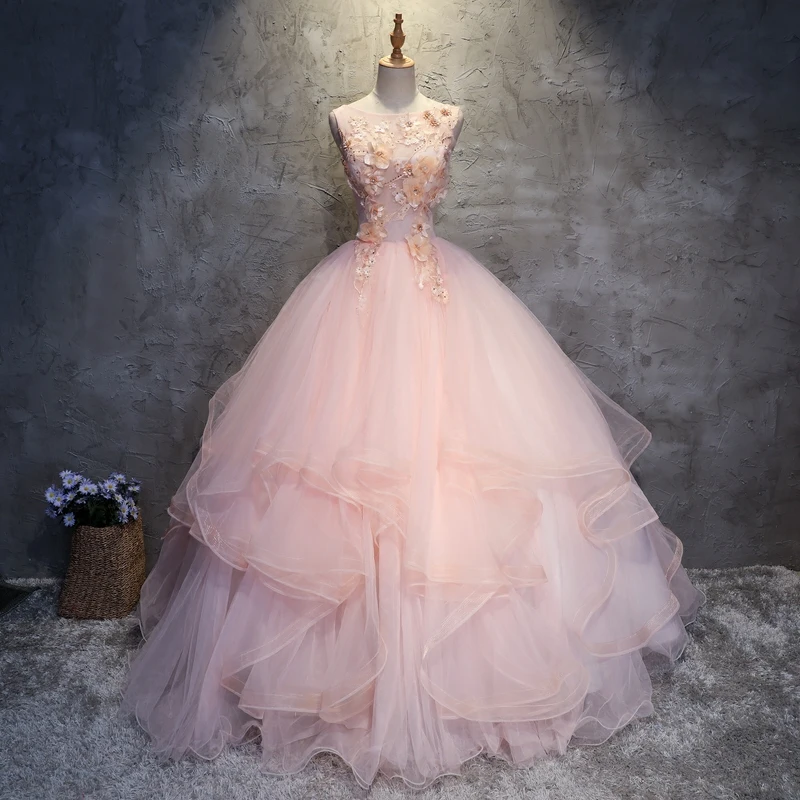 open lace back dress Portia and Scarlett Rhinestone Peaked Prom Dress PS24689
