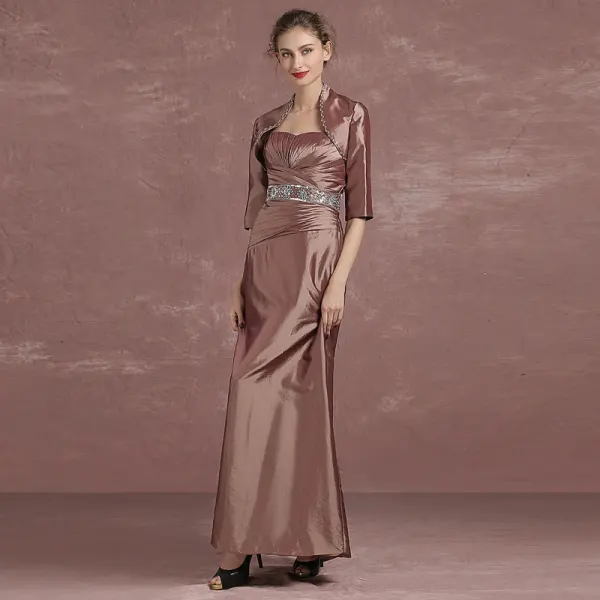 brown ankle length dress Ordinia Gown in Mila Leopard Brown main image 0