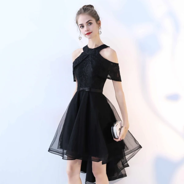 Chic Beautiful Cocktail Dresses 2017 A-Line Princess Lace Bow Scoop Neck Strapless Short
