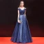 Elegante Ballkleider 2018 A Linie Glanz Metall Stoffgürtel Pailletten Bandeau Rückenfreies Ärmellos Lange Festliche Kleider