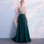 Luxury / Gorgeous Evening Dresses  2018 A-Line / Princess Crystal Beading Rhinestone V-Neck Strapless Backless Sleeveless Sweep Train Formal Dresses