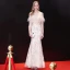 Élégant Champagne Robe De Soirée 2018 Trompette / Sirène Paillettes Plumes Gland Encolure Dégagée Dos Nu 3/4 Manches Longueur Cheville Robe De Ceremonie